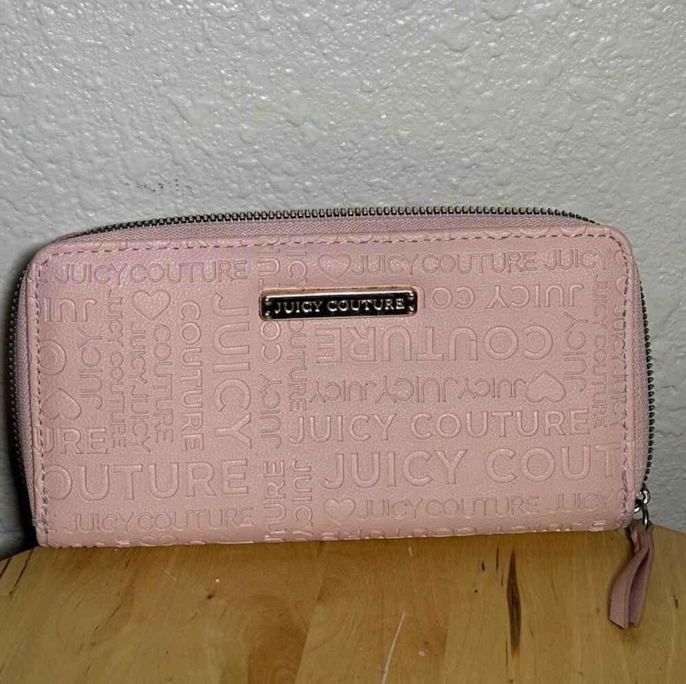 Juicy Couture Pale Pink Zip Around Wallet